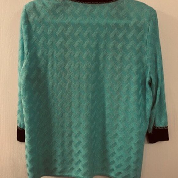 Ming Wang Women's Large Mint Green Cardigan - Picture 3 of 3